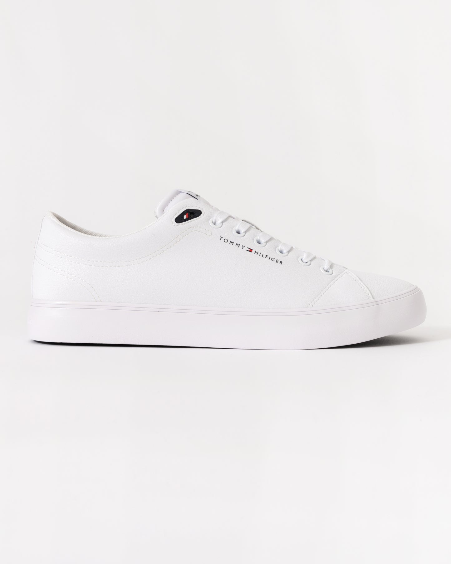 Tommy Hilfiger TH Core Low-Top Mens Vulcanised Leather Trainers - White