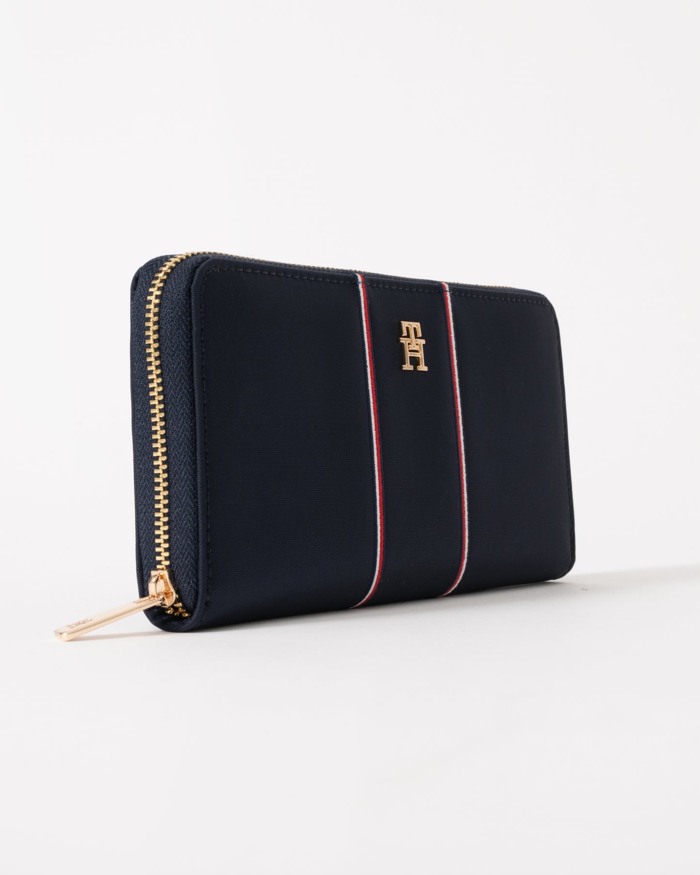 Tommy Hilfiger TH Icon Corp Large Zip-Around Womens Nylon Wallet - Blue Corp