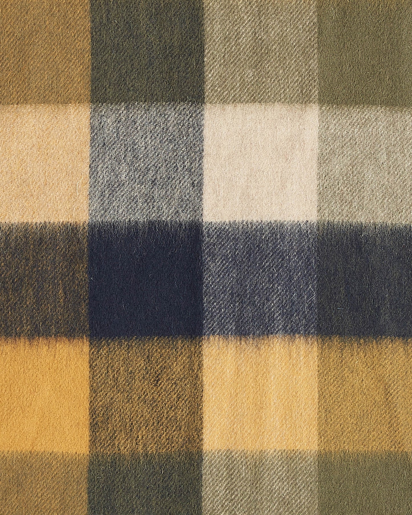 Barbour Large Tattersall Lambswool Scarf - Forest Mist