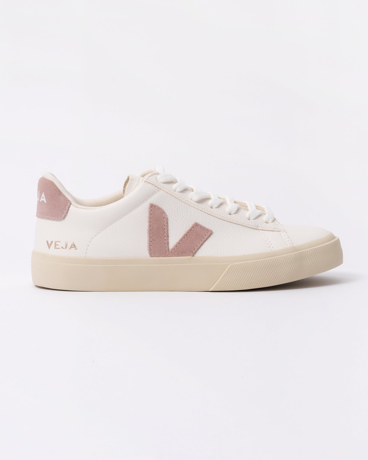 Veja Campo Leather Womens Trainers - White/Babe