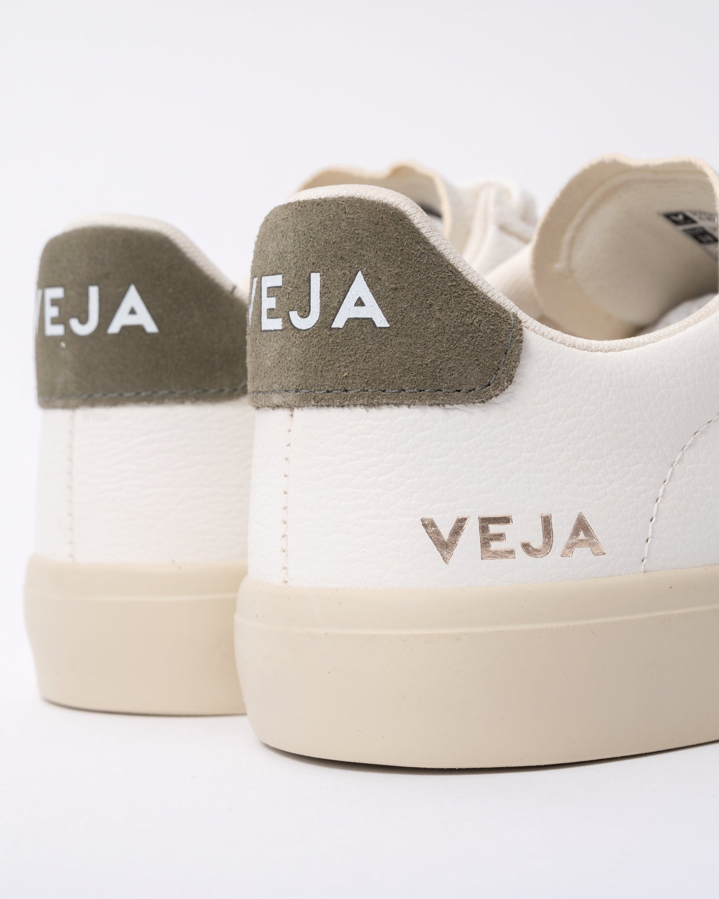 Veja Campo Leather Womens Trainers - White/Khaki
