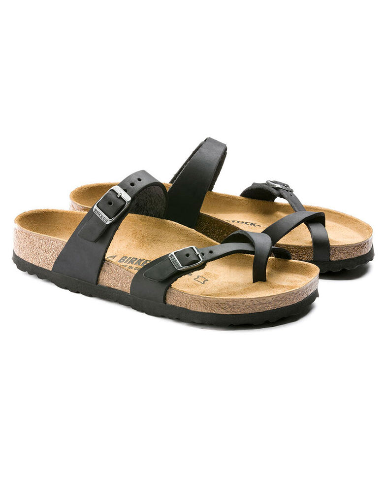 Birkenstock Mayari Oiled Nubuck Womens Sandals - Black