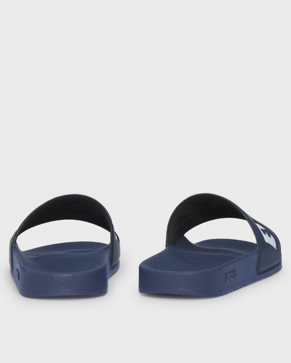 BOSS Orange Aryeh Mens Italian-Made Slides with Large Logo Detail NOS - Dark Blue 405