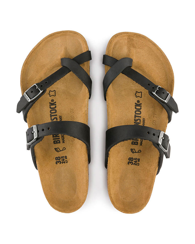 Birkenstock Mayari Oiled Nubuck Womens Sandals - Black