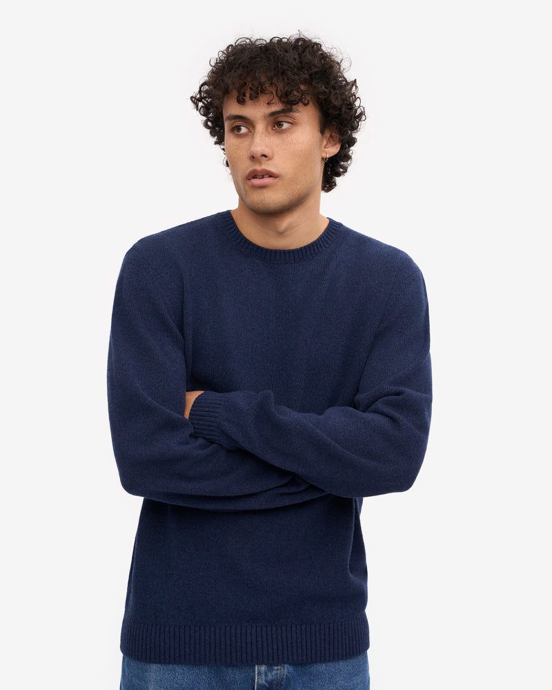 Colorful Standard Classic Merino Wool Crew Neck Jumper - Marine Blue