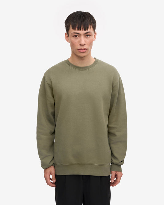 Colorful Standard Mens Classic Organic Crew Neck Sweatshirt - Dusty Olive