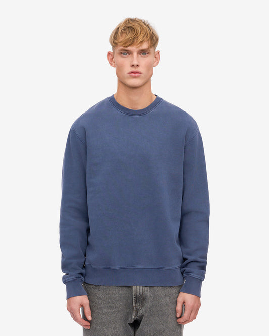 Colorful Standard Mens Classic Organic Crew Neck Sweatshirt - Neptune Blue