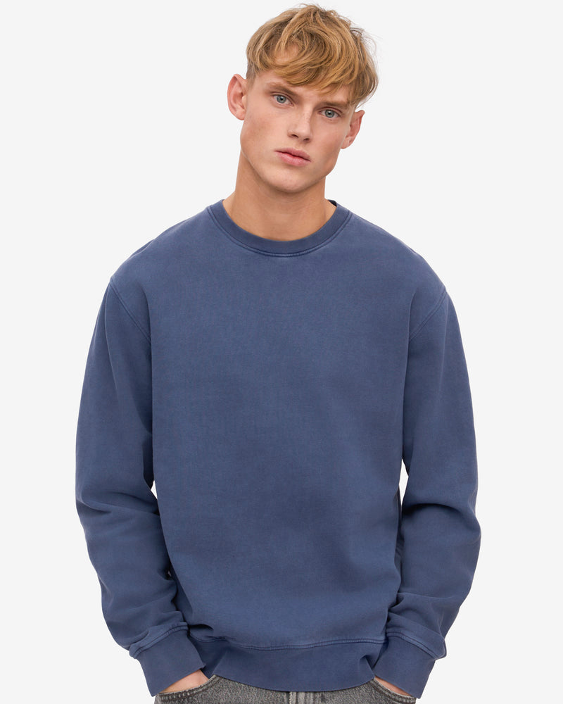 Colorful Standard Mens Classic Organic Crew Neck Sweatshirt - Neptune Blue