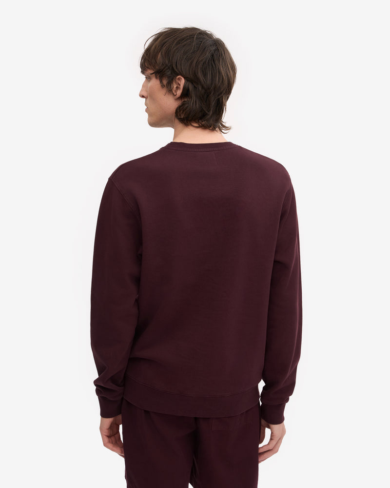 Colorful Standard Mens Classic Organic Crew Neck Sweatshirt - Oxblood Red