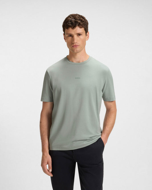 BOSS Orange TChup Mens Crew Neck Small Logo T-Shirt - Open Green 351