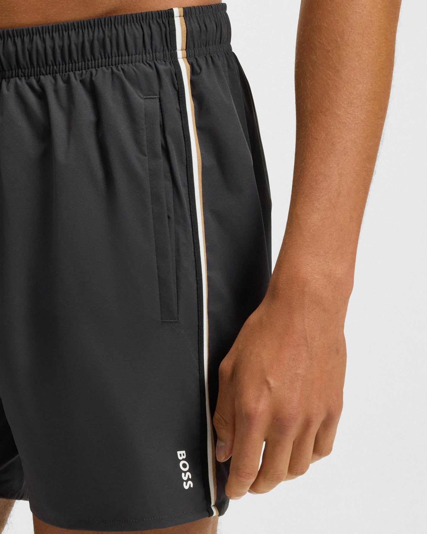 BOSS Orange Iconic Mens Swim Shorts - Dark Grey 022