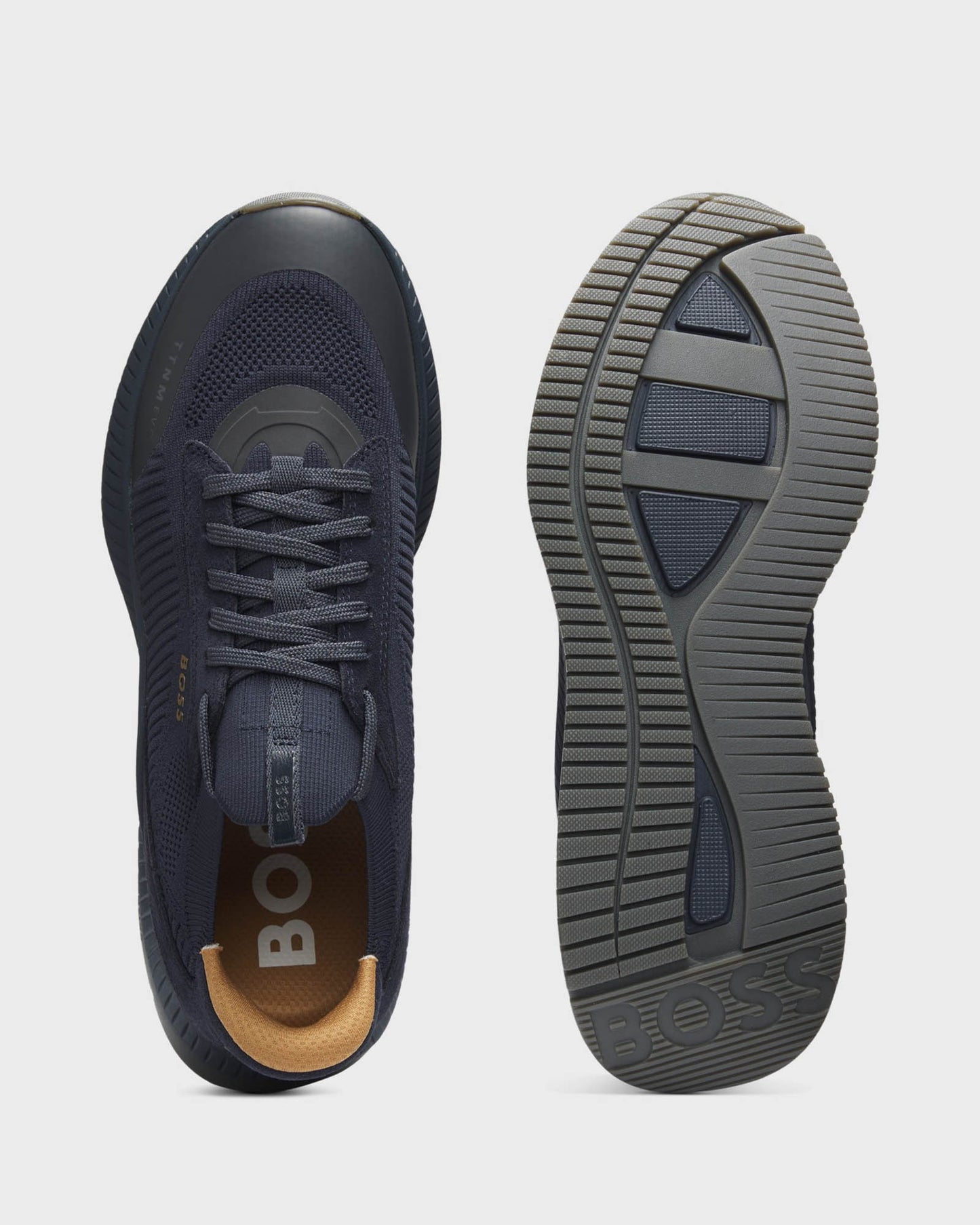 BOSS Orange TTNM EVO Mens Trainers with Knitted Uppers - Open Blue 475