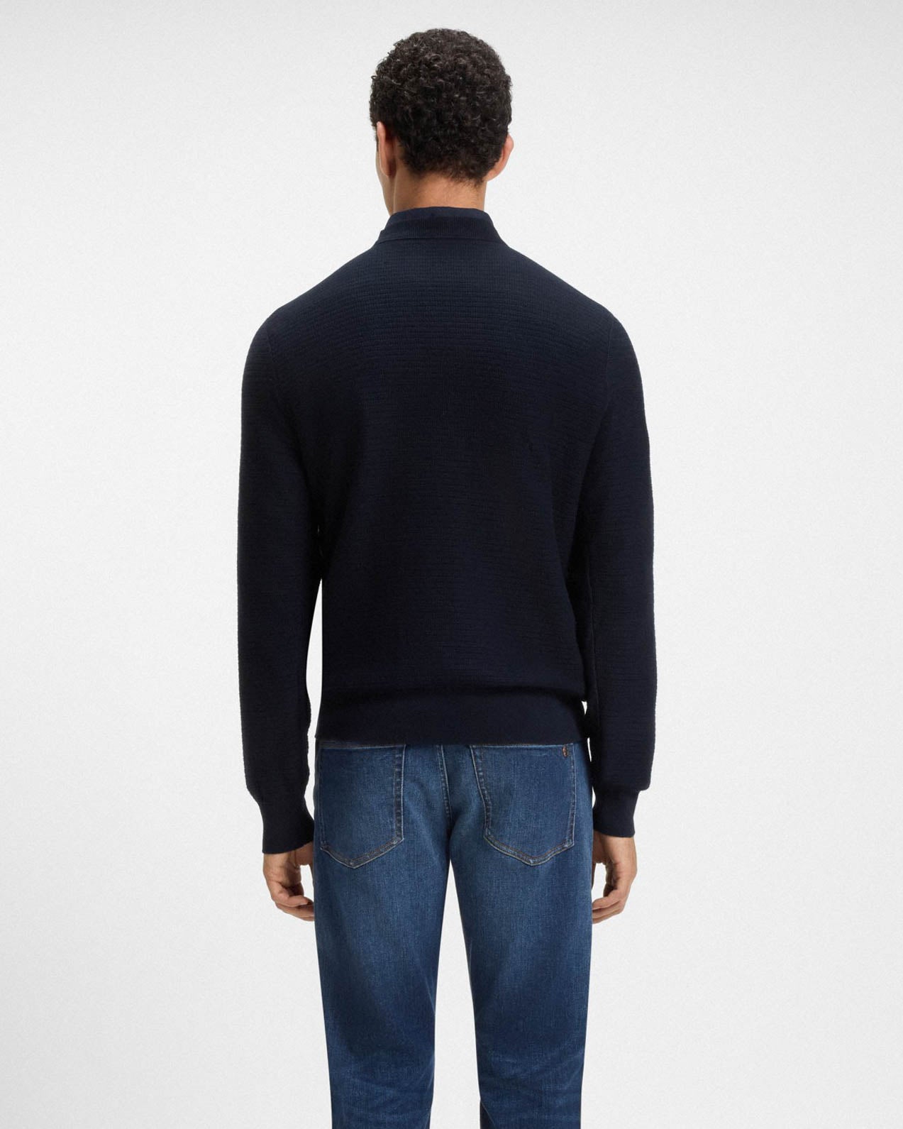 BOSS Orange Anion S Mens Crew Neck Jumper - Dark Blue 404