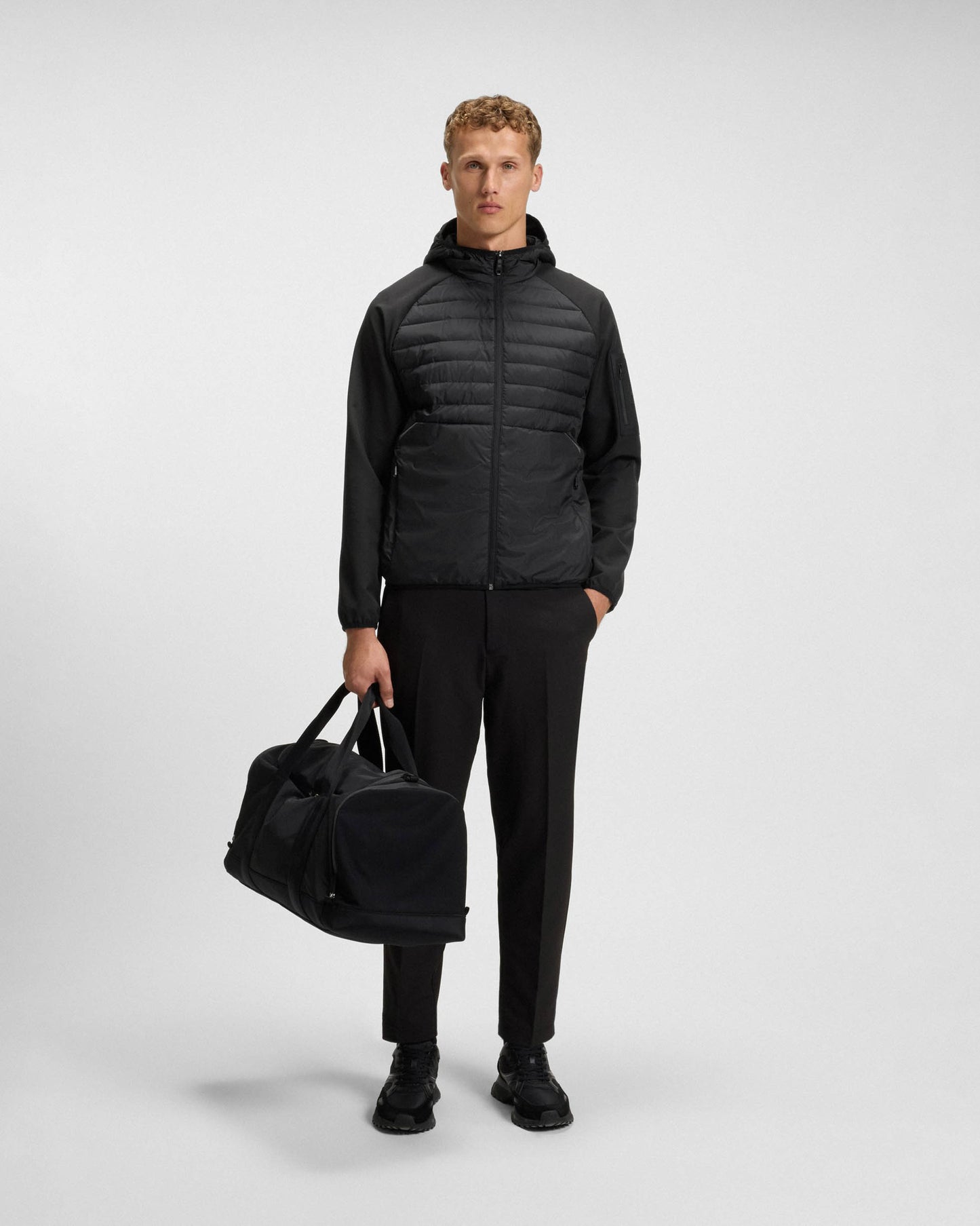 BOSS Green J Urbanex Mens Padded Hybrid Jacket - Black 001