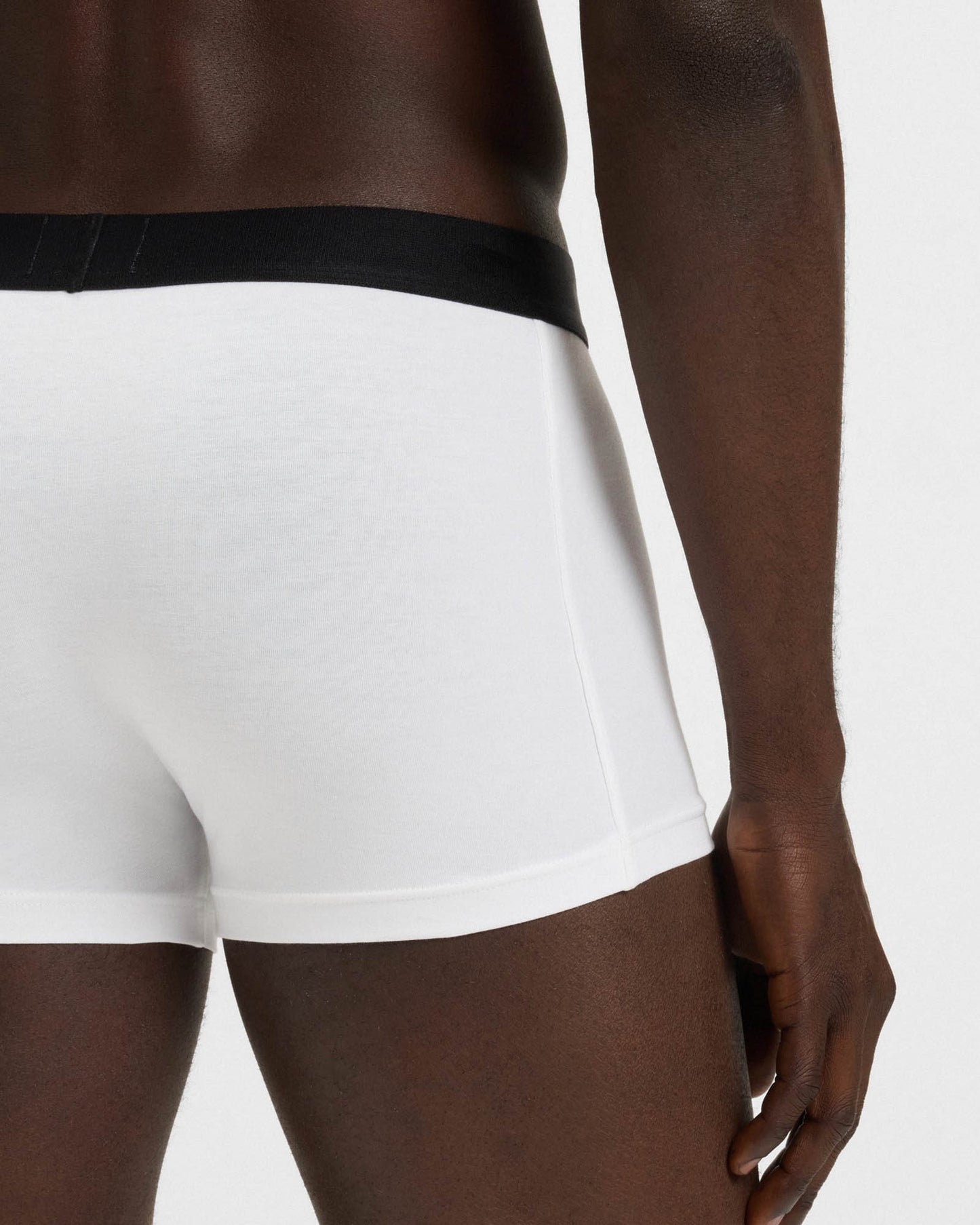 BOSS Orange 3-Pack Mens Stretch-Cotton Trunks with Logo Waistbands - White 100