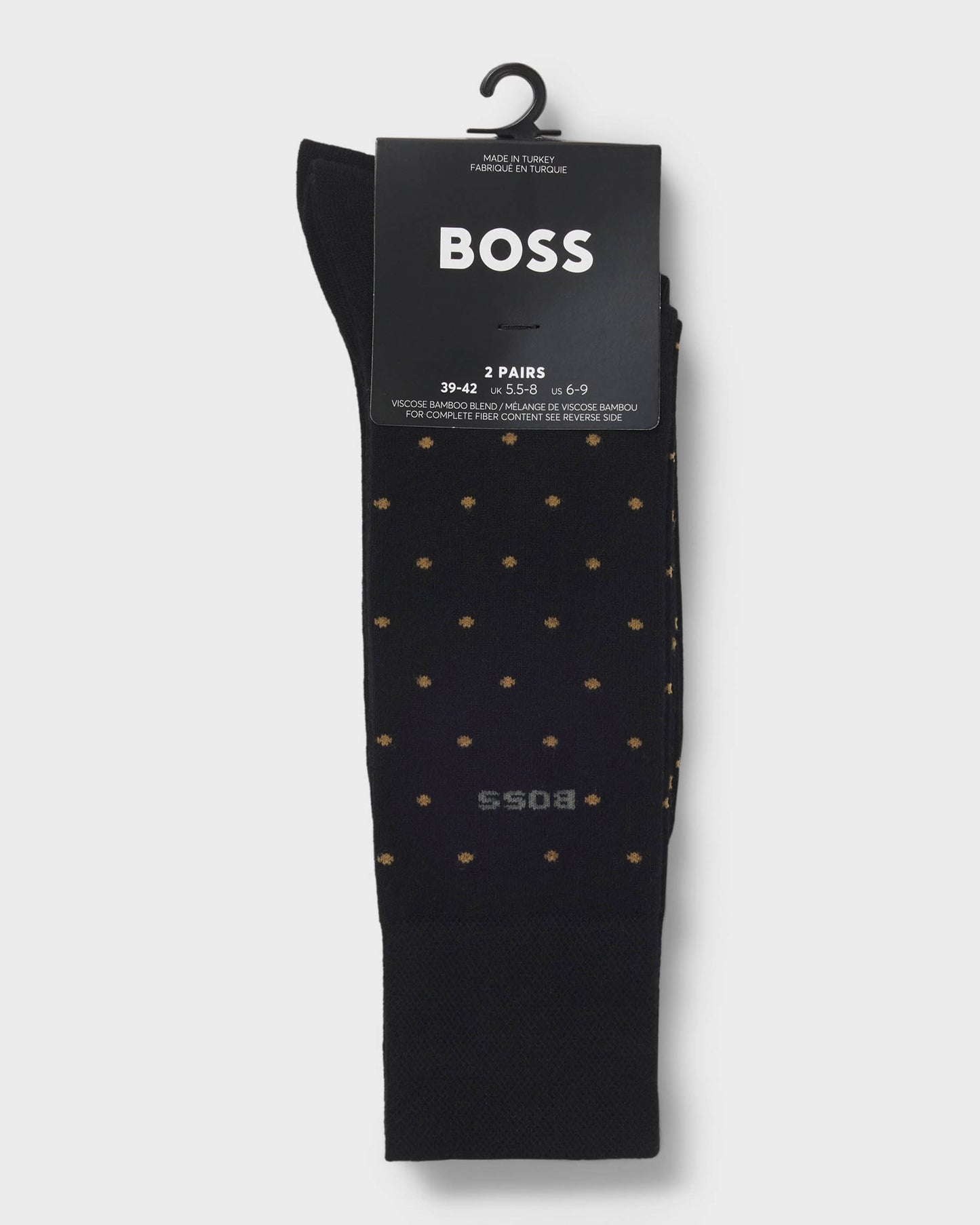BOSS Orange 2-Pack RS MiniDot Regular-Length Socks with Logos - Black 001