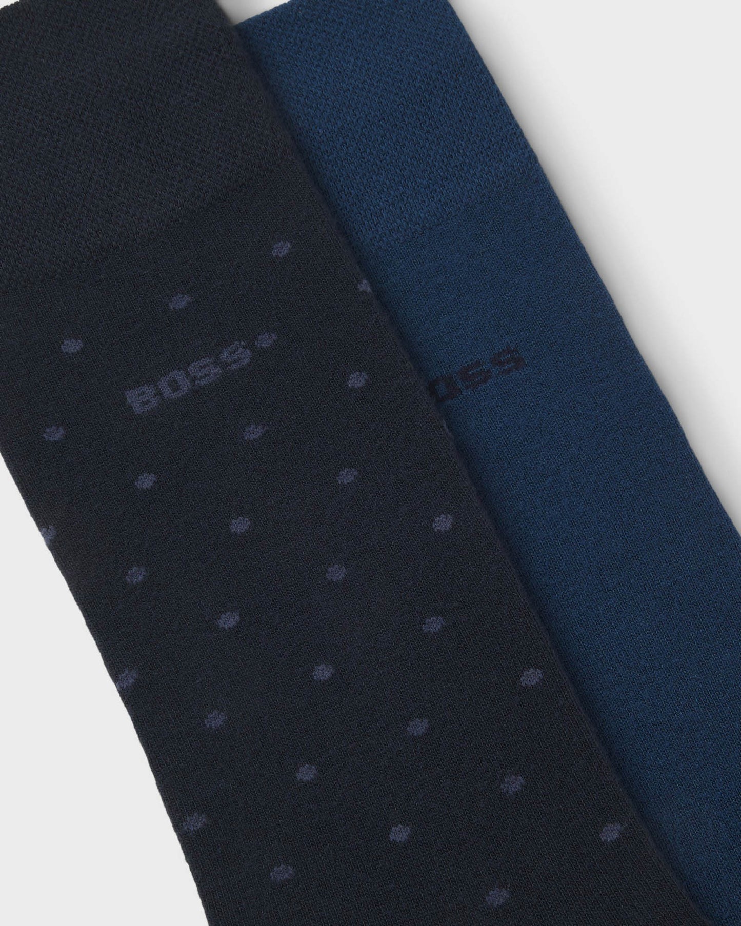 BOSS Orange 2-Pack RS MiniDot Regular-Length Socks with Logos - Dark Blue 401