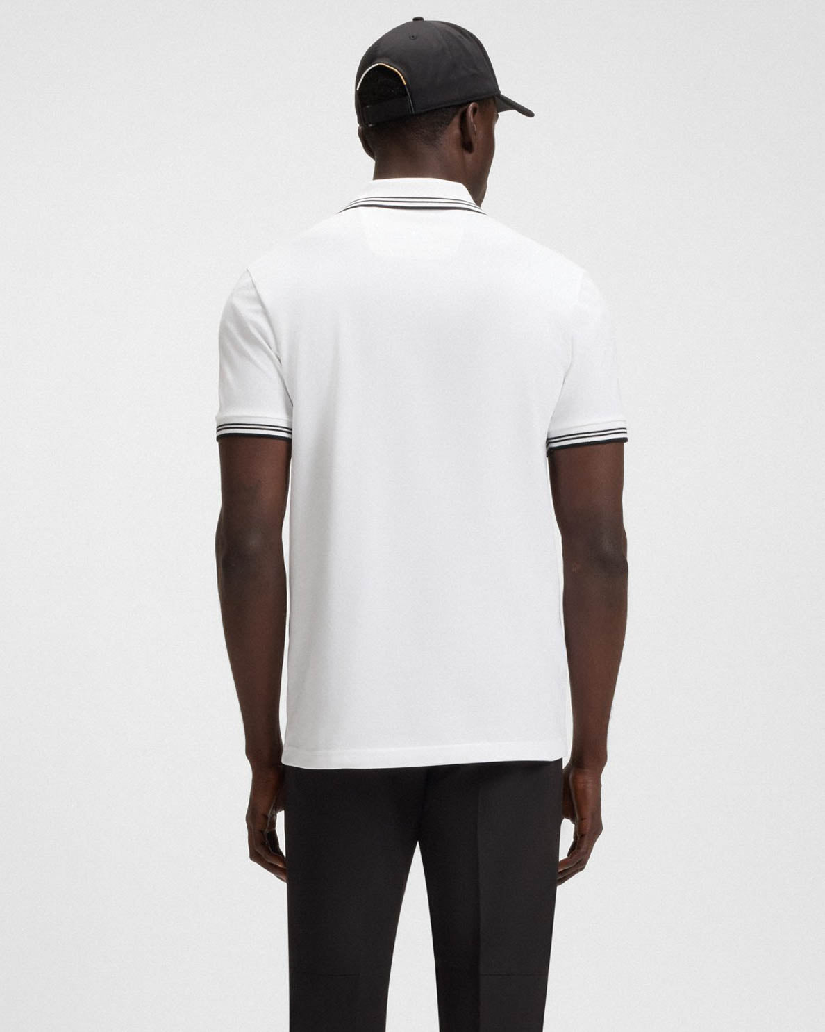 BOSS Green Paul Mens Short Sleeve Polo Shirt With Contrast Tipping - Natural 107