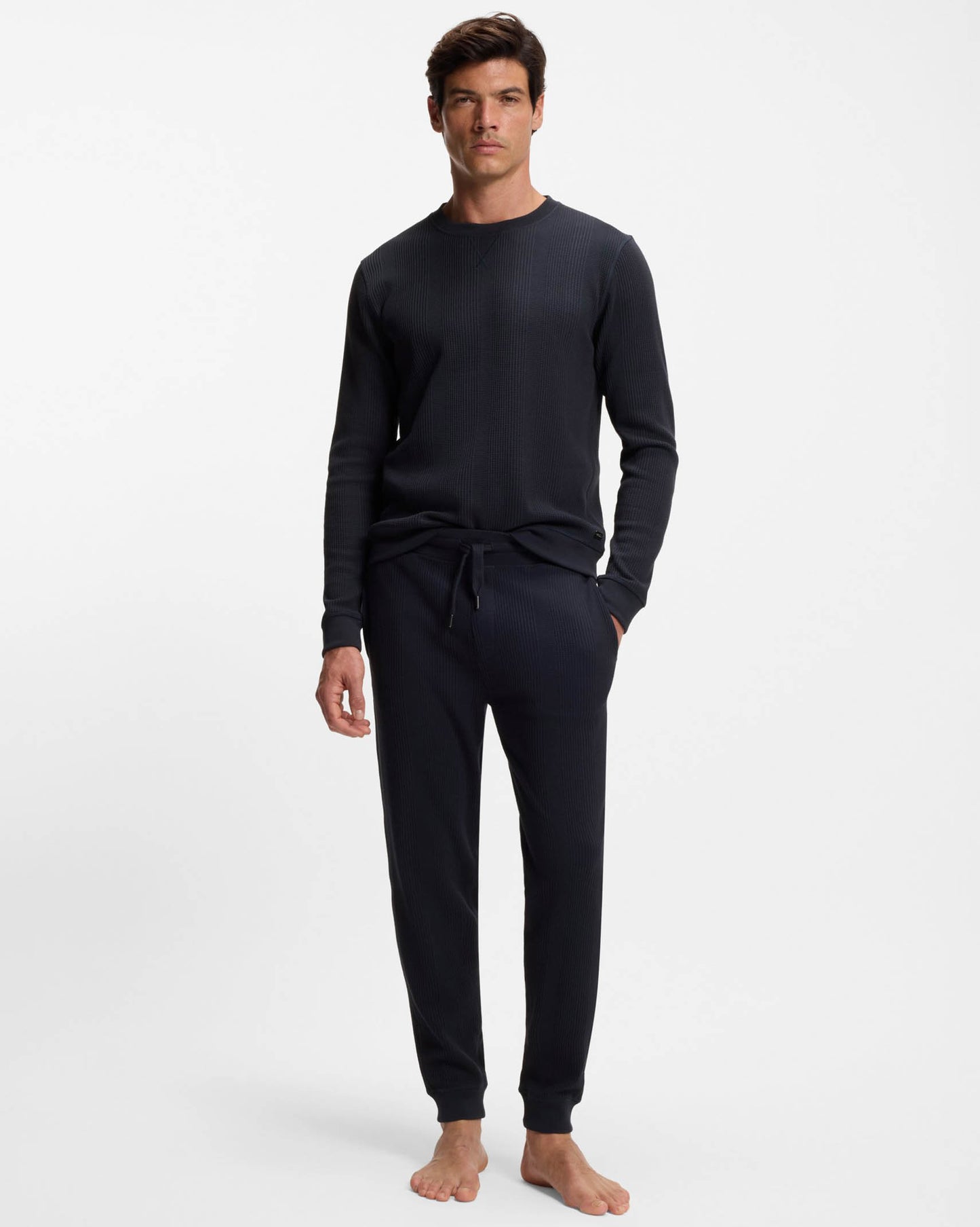 BOSS Orange Structure Mens Loungewear Pants - Dark Blue 403
