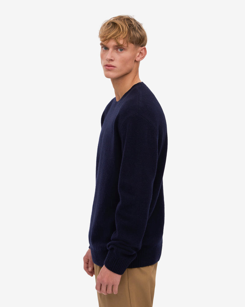 Colorful Standard Classic Merino Wool Crew Neck Jumper - Navy Blue