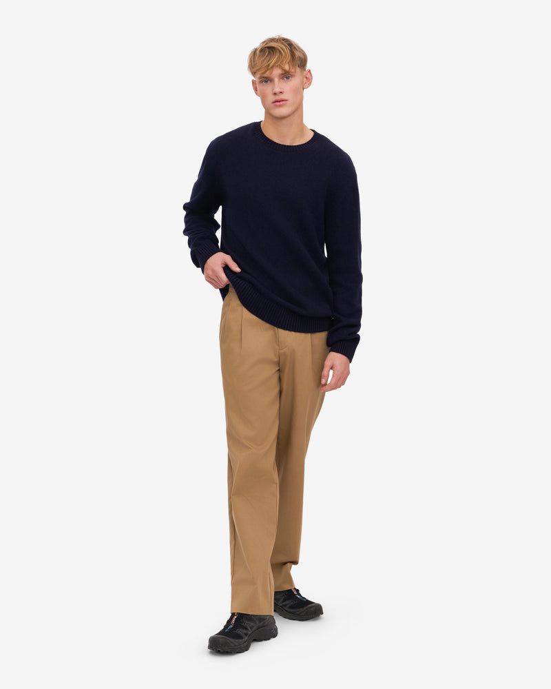 Colorful Standard Classic Merino Wool Crew Neck Jumper - Navy Blue