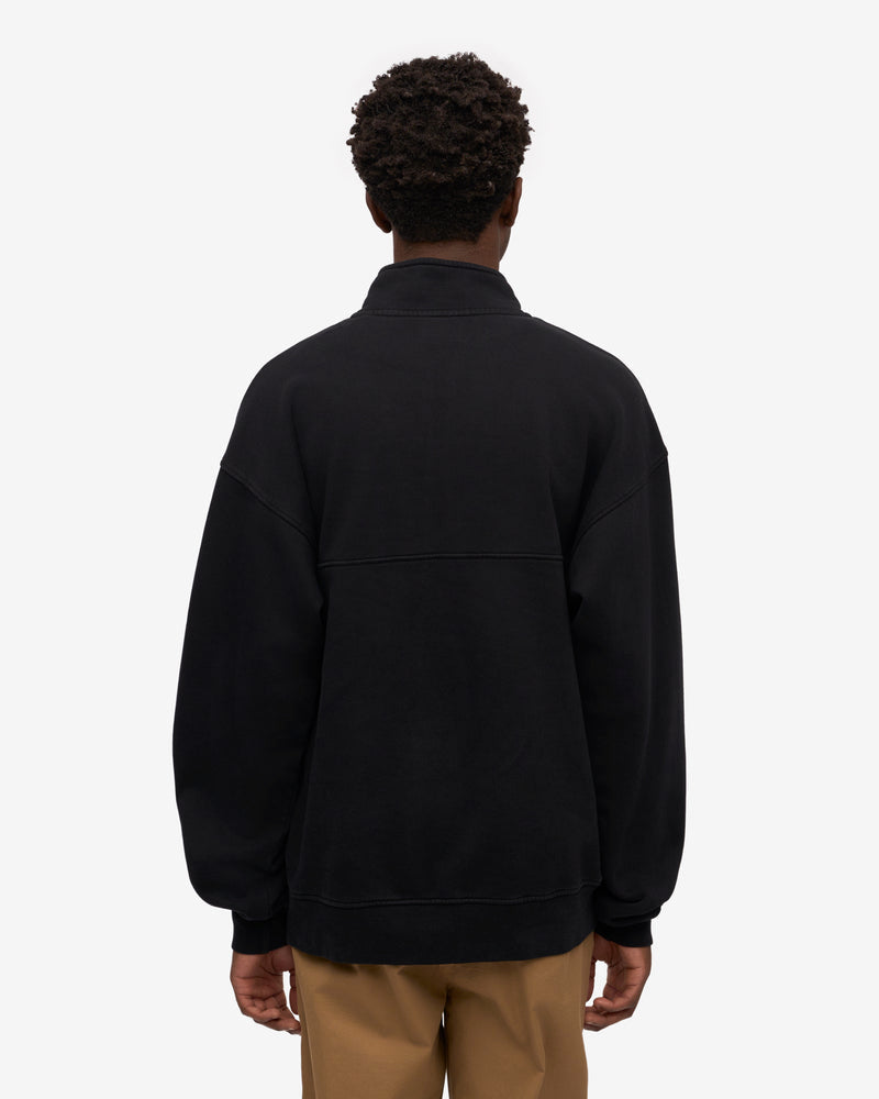 Colorful Standard Organic Quarter Zip Sweatshirt - Deep Black