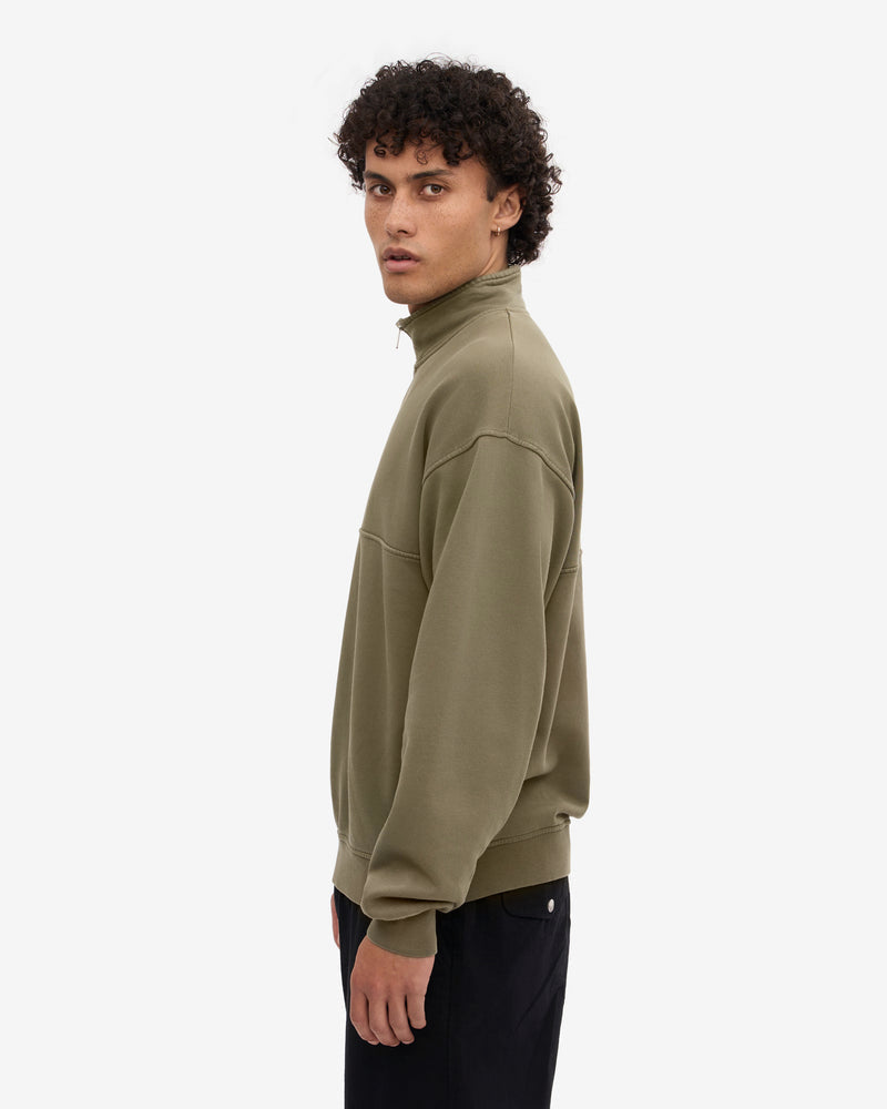 Colorful Standard Organic Quarter Zip Sweatshirt - Dusty Olive