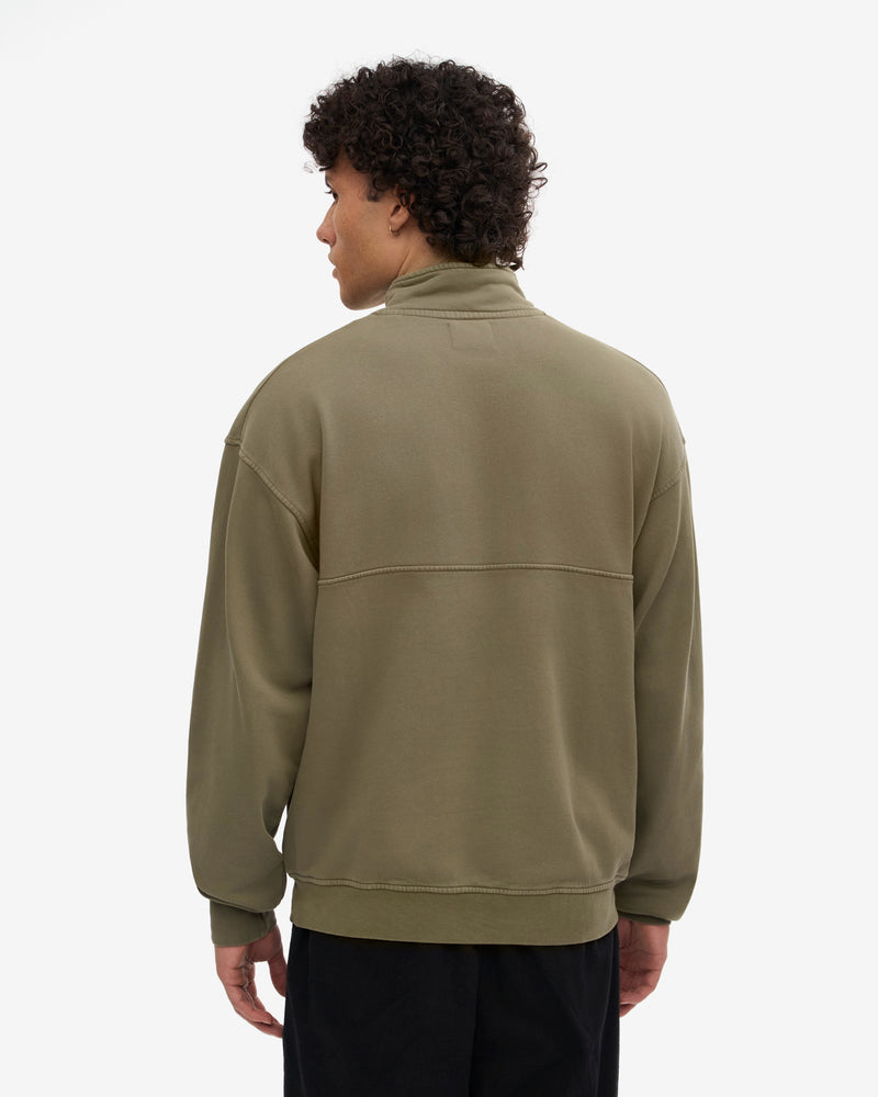 Colorful Standard Organic Quarter Zip Sweatshirt - Dusty Olive
