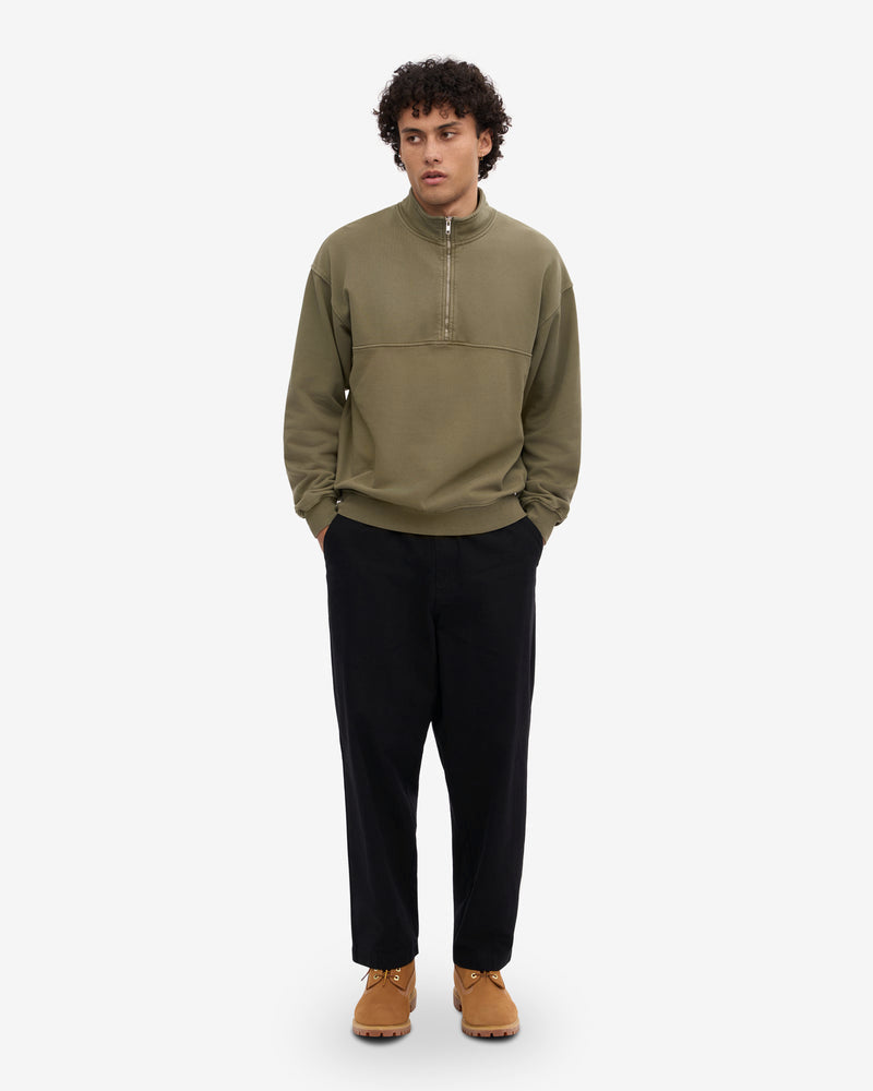 Colorful Standard Organic Quarter Zip Sweatshirt - Dusty Olive