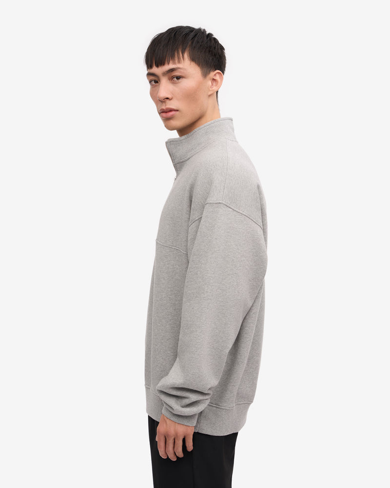 Colorful Standard Organic Quarter Zip Sweatshirt - Heather Grey
