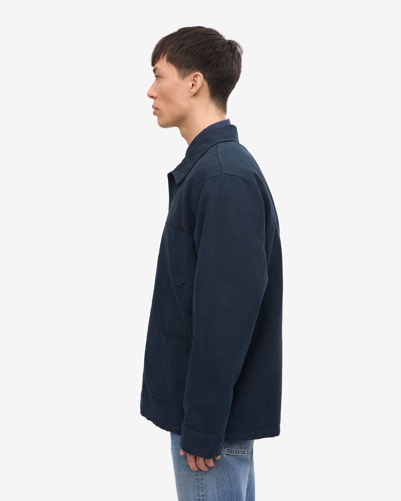 Colorful Standard Mens Organic Workwear Jacket - Navy Blue