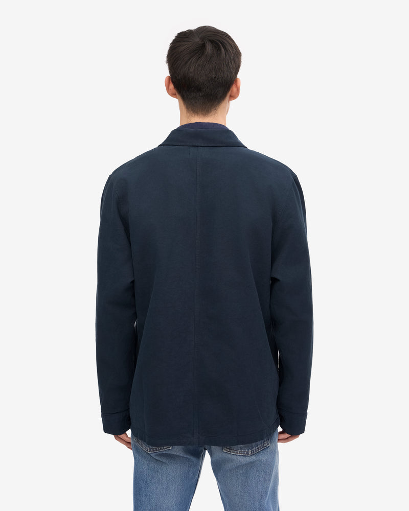Colorful Standard Mens Organic Workwear Jacket - Navy Blue