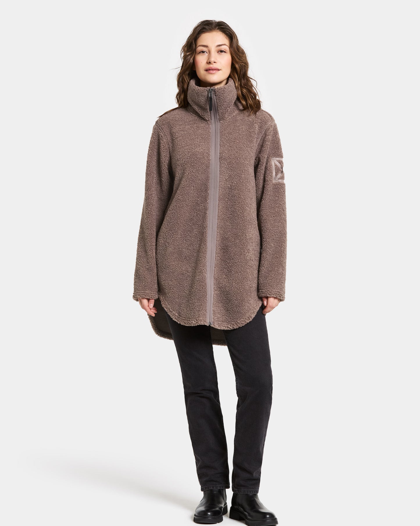 Didriksons Umi 3 Womens Full Zip Fleece - Bark F03