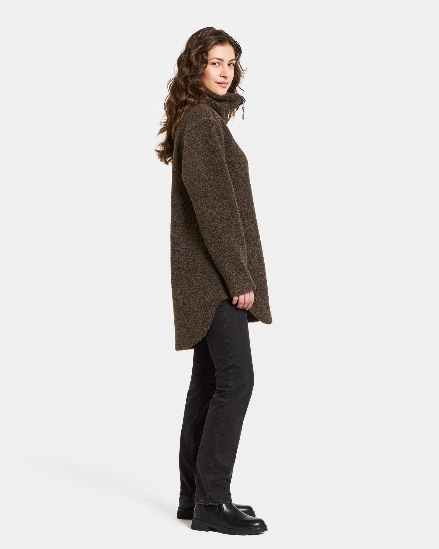 Didriksons Umi 3 Womens Full Zip Fleece - Dark Mocha F11