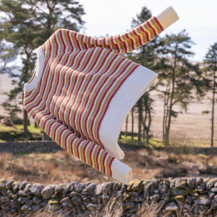 Barbour Anglesey jumper with a scenic backdrop
