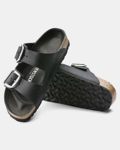 Birkenstock Arizona Big Buckle Oiled Leather Womens Sandals - Black | CHO | Designer Womens Sandals
