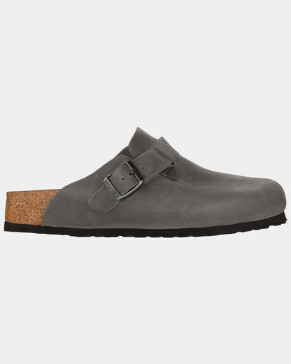 Birkenstock Boston Soft Footbed Oiled Leather Unisex Clogs - Iron