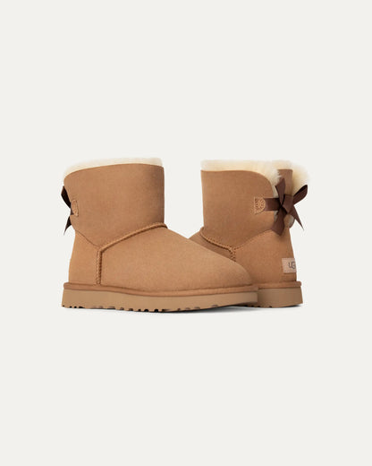 UGG Mini Bailey Bow II Womens Boots - Chestnut