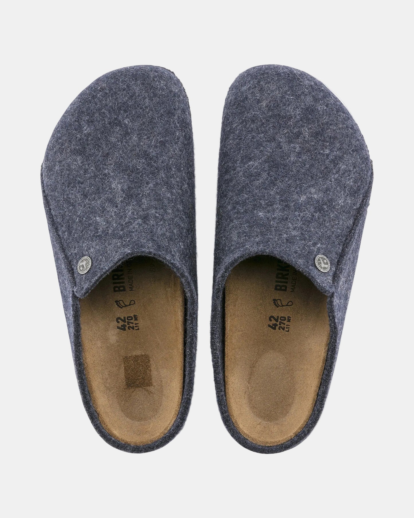 Birkenstock Zermatt Standard Wool Felt Unisex Clogs - Dark Blue