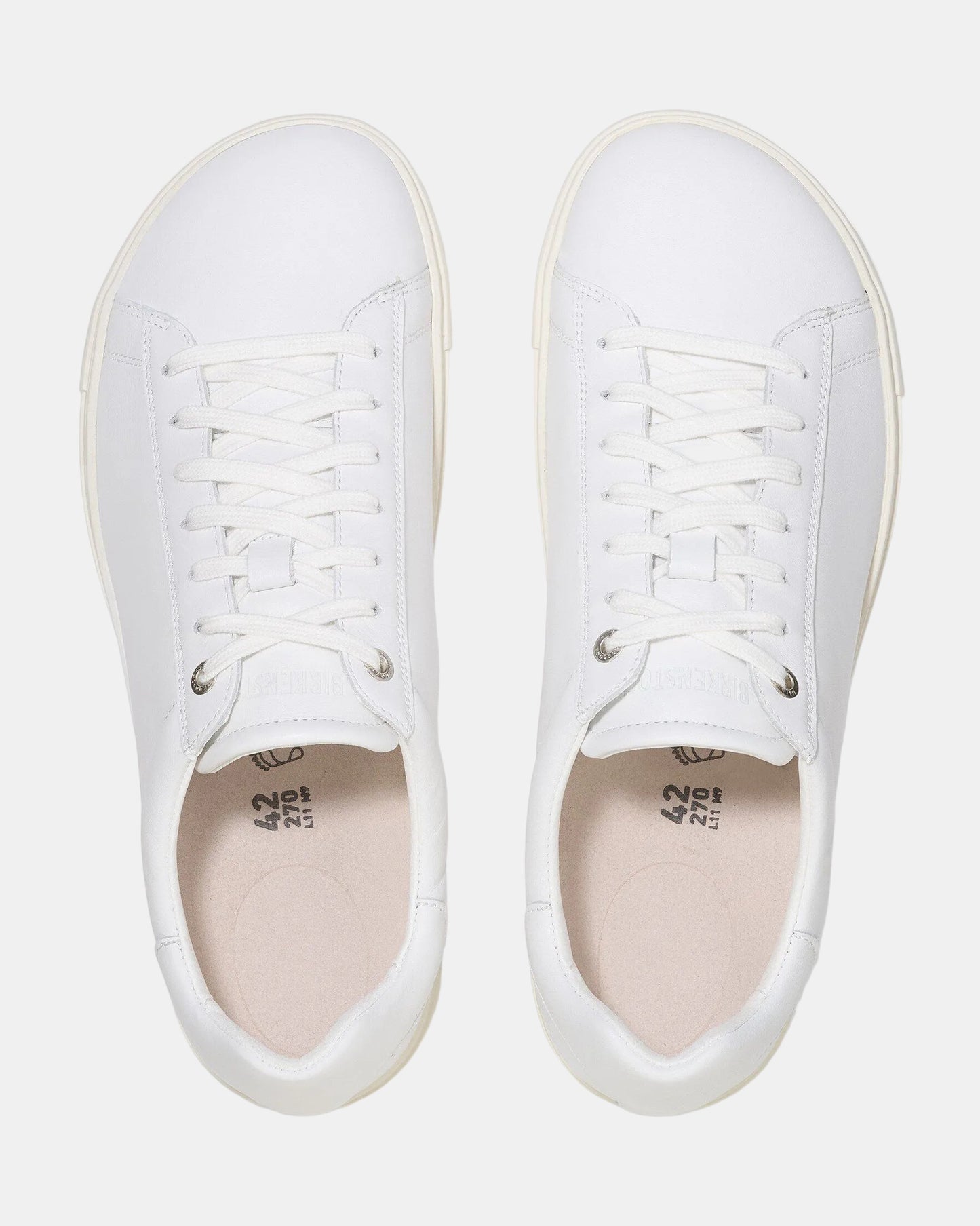 Birkenstock Bend Low Natural Leather Womens Trainers - White