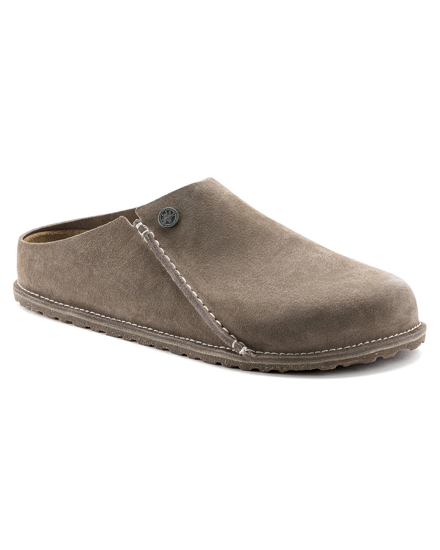 Birkenstock Zermatt Premium Suede Leather Womens Clogs - Grey Taupe