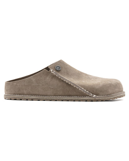 Birkenstock Zermatt Premium Suede Leather Womens Clogs - Grey Taupe