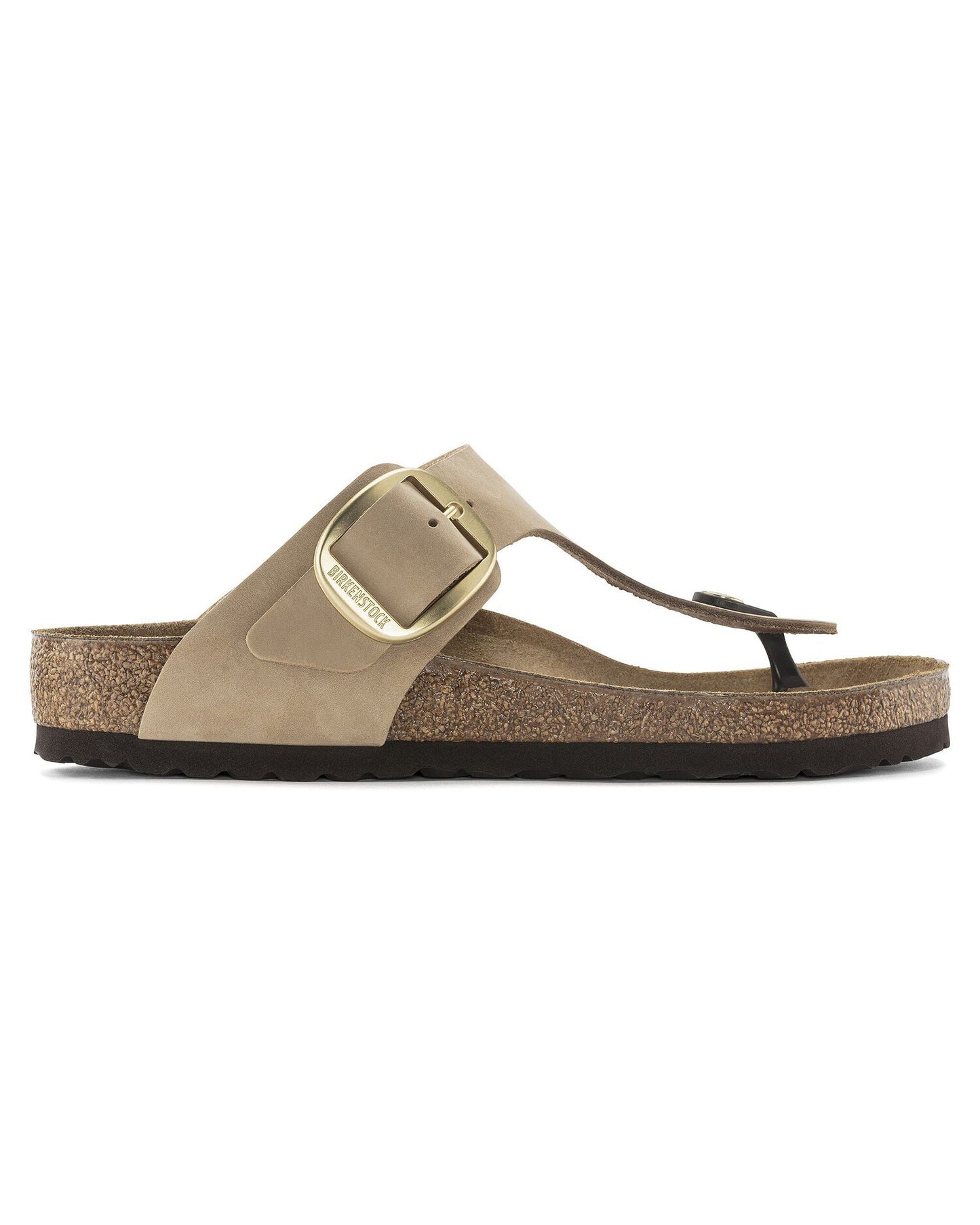 Birkenstock Gizeh Big Buckle Nubuck Leather Womens Sandals - Sandcastle