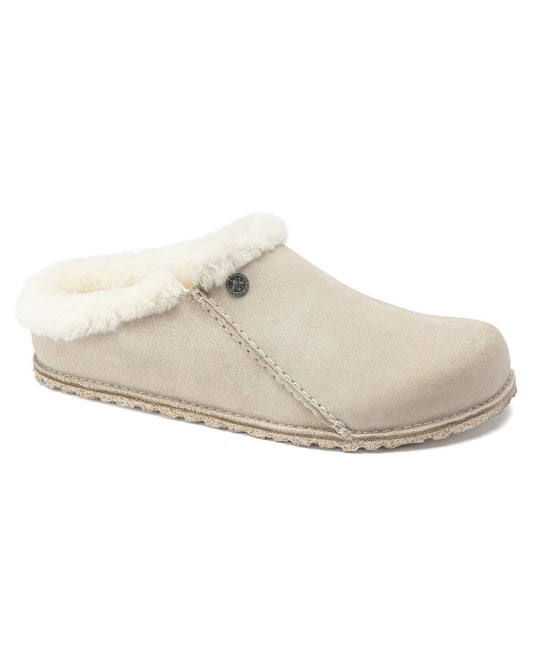 Birkenstock Zermatt Premium Shearling Suede Womens Clogs - Antique White