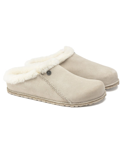 Birkenstock Zermatt Premium Shearling Suede Womens Clogs - Antique White