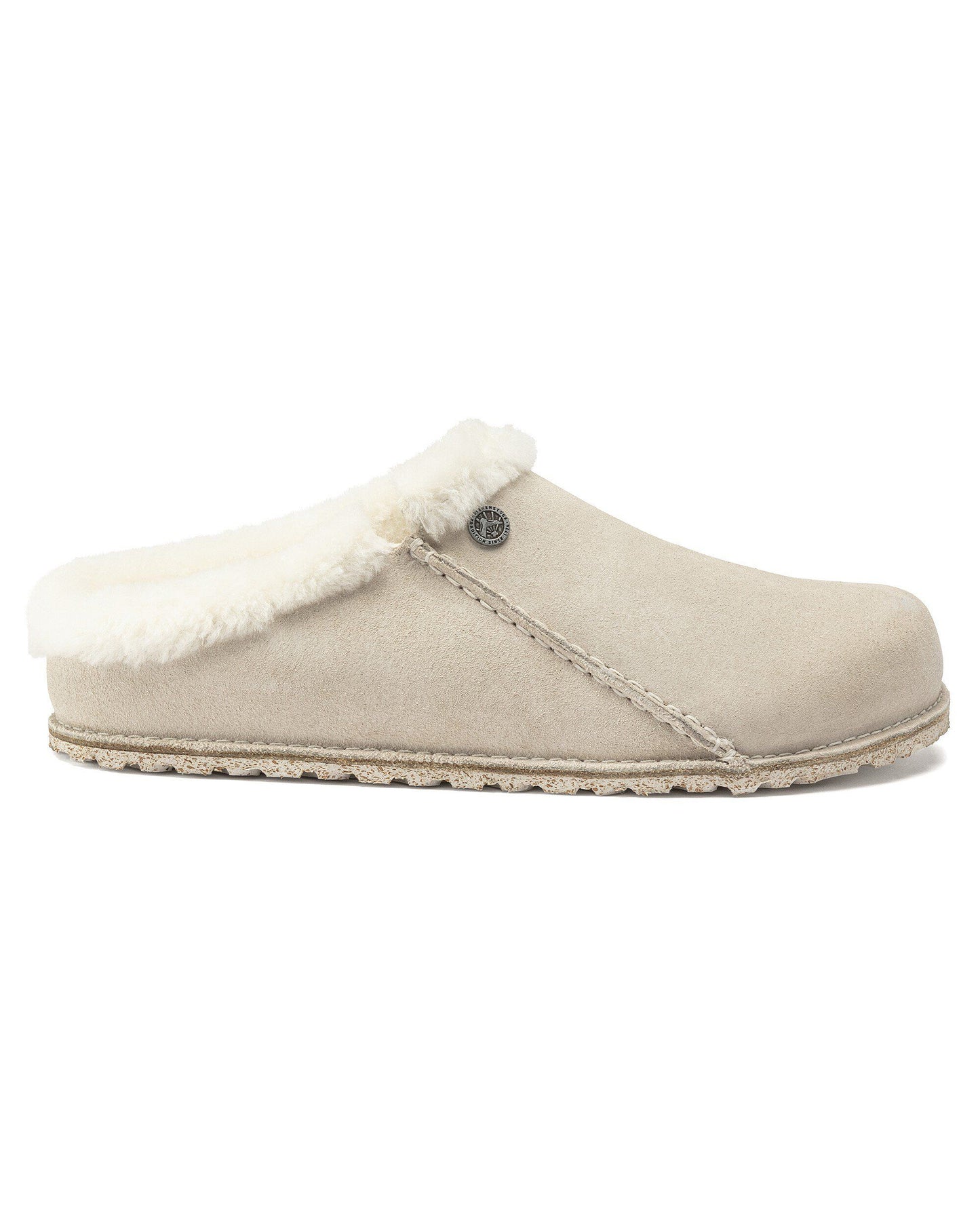 Birkenstock Zermatt Premium Shearling Suede Womens Clogs - Antique White