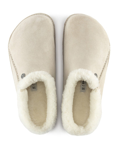 Birkenstock Zermatt Premium Shearling Suede Womens Clogs - Antique White