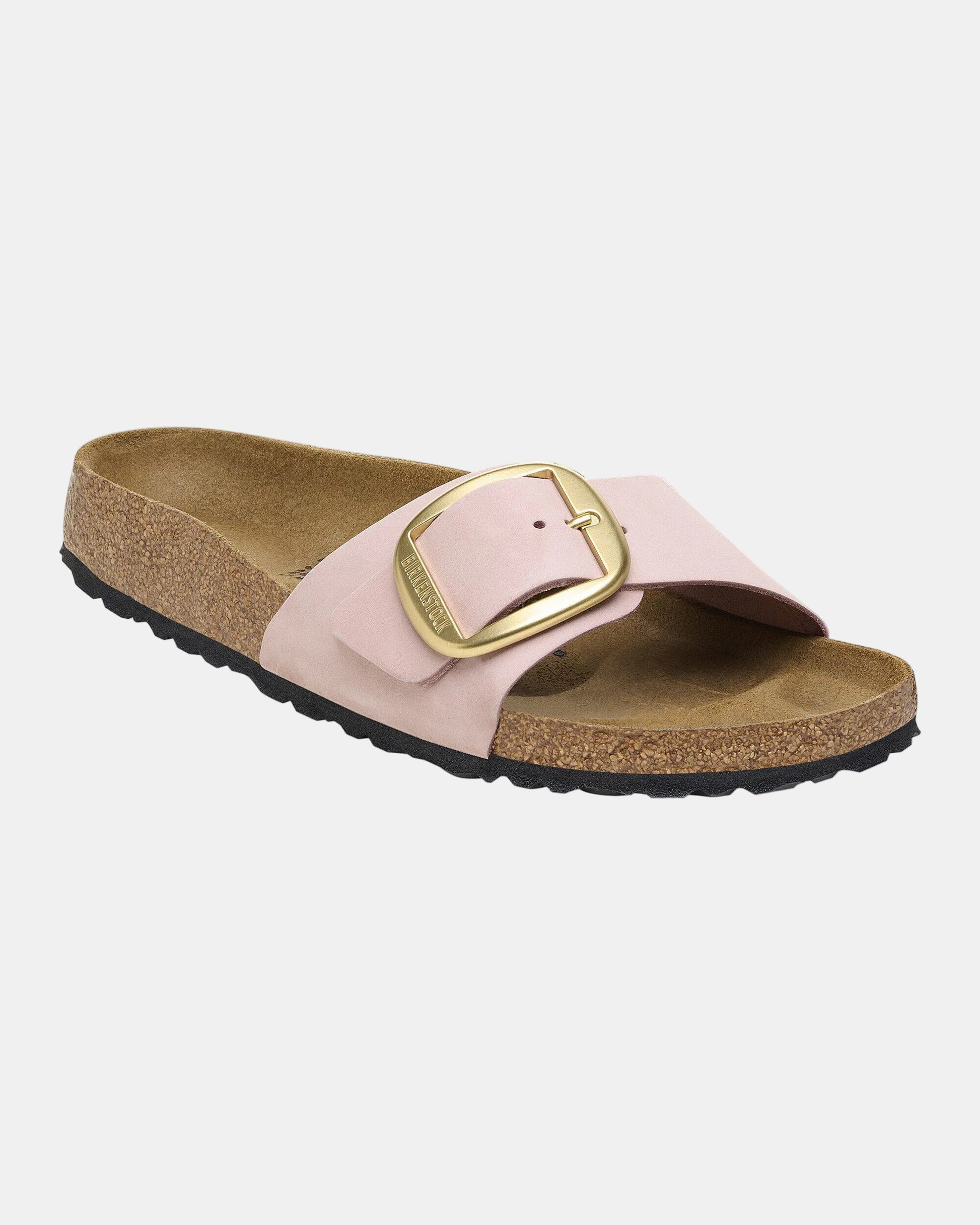 Birkenstock Madrid Big Buckle Womens Nubuck Leather Sandals - Soft Pink | CHO | Designer Womens Sandals
