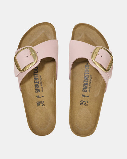 Birkenstock Madrid Big Buckle Womens Nubuck Leather Sandals - Soft Pink | CHO | Designer Womens Sandals