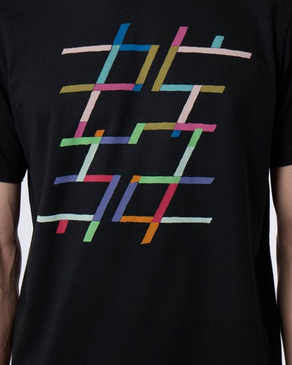 PS Paul Smith Mens PS Grid Graphic T - Shirt - Black 79 | CHO | Designer Mens T - Shirts